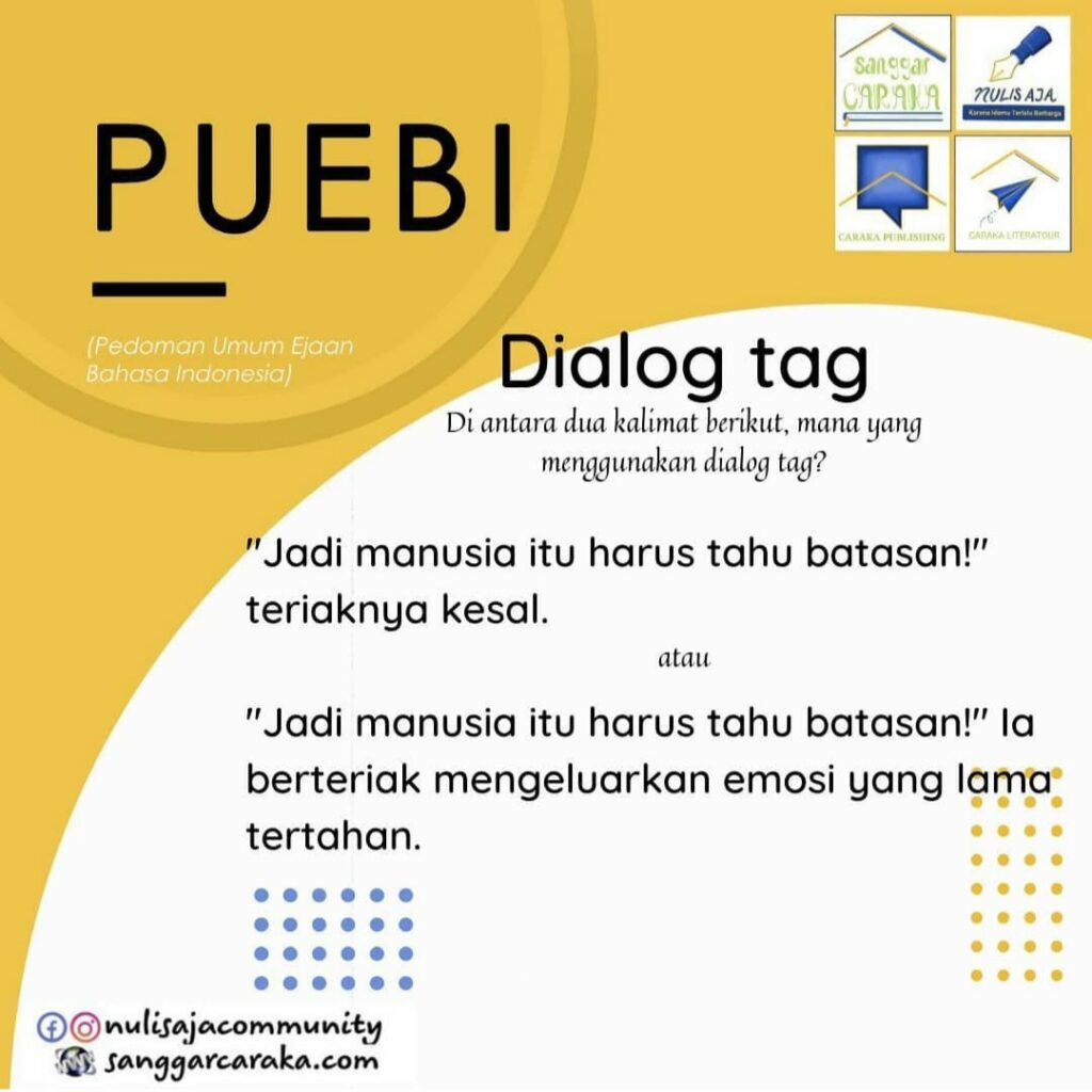 Senin PUEBI: Belajar Dialog Tag, Yuk!